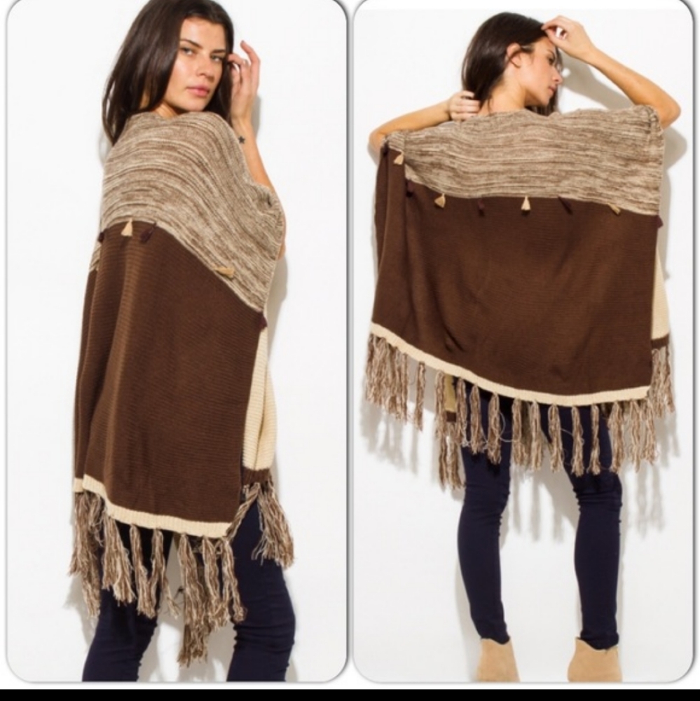 Fringed Boho Poncho
